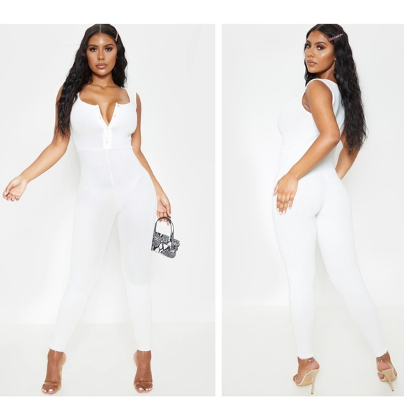 pretty little thing white jumpsuit